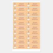 可愛いハッチングベビーダチョウパーソナライズされた漫画 ラベル (シート)