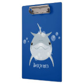 可愛いハッピーかわいいイルカ漫画 クリップボード (左)