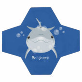 可愛いハッピーかわいいイルカ漫画 サッカーボール (フラット)