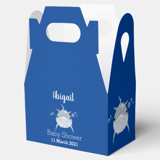 可愛いハッピーかわいいイルカ漫画 フェイバーボックス (オープン)