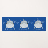 可愛いハッピーかわいいイルカ漫画 ヨガマット (裏面(横))