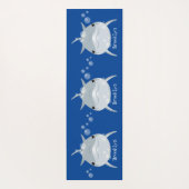 可愛いハッピーかわいいイルカ漫画 ヨガマット (裏面)