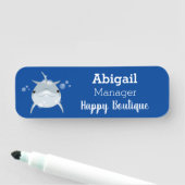 可愛いハッピーかわいいイルカ漫画 名札 (インサイチュ)