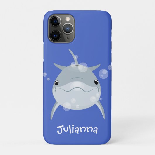 可愛いハッピーかわいいイルカ漫画 Case-Mate iPhoneケース (裏)