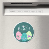 可愛いハッピーイースタークラシックラウンドマグネット マグネット (インサイチュ (食洗機))