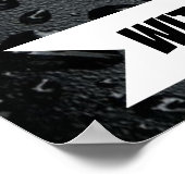 可愛いハッピーイースターバニーと黄色い前足 ポスター (角)