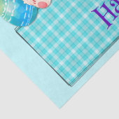 可愛いハッピーイースターバニーひよこ卵の花ブルー 薄葉紙 (詳細)