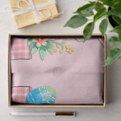 可愛いハッピーイースターバニーひよこ卵ピンク 薄葉紙 (ギフト)