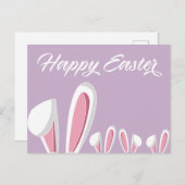 可愛いハッピーイースターバニーモダン耳 ポストカード (正面/裏面)