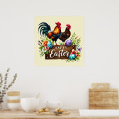 可愛いハッピーイースター ポスター (キッチン)