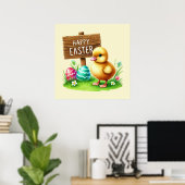 可愛いハッピーイースター ポスター (ホームオフィス)