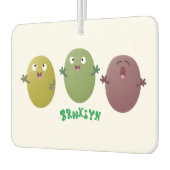 可愛いハッピーオリーブが漫画を歌う カーエアーフレッシュナー (左)