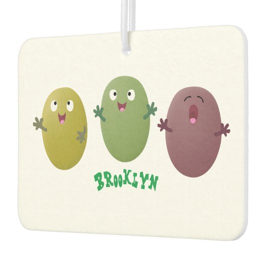 可愛いハッピーオリーブが漫画を歌う カーエアーフレッシュナー (左)