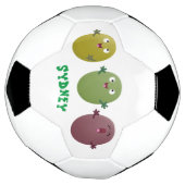 可愛いハッピーオリーブが漫画を歌う サッカーボール (回転)