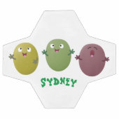 可愛いハッピーオリーブが漫画を歌う サッカーボール (フラット)