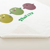 可愛いハッピーオリーブが漫画を歌う シェルパブランケット (3/4)