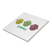 可愛いハッピーオリーブが漫画を歌う タイル (側面)