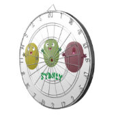 可愛いハッピーオリーブが漫画を歌う ダーツボード (正面右)