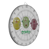 可愛いハッピーオリーブが漫画を歌う ダーツボード (正面左)