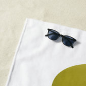 可愛いハッピーオリーブが漫画を歌う ビーチタオル (インサイチュ)