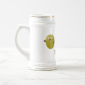 可愛いハッピーオリーブが漫画を歌う ビールジョッキ (左)