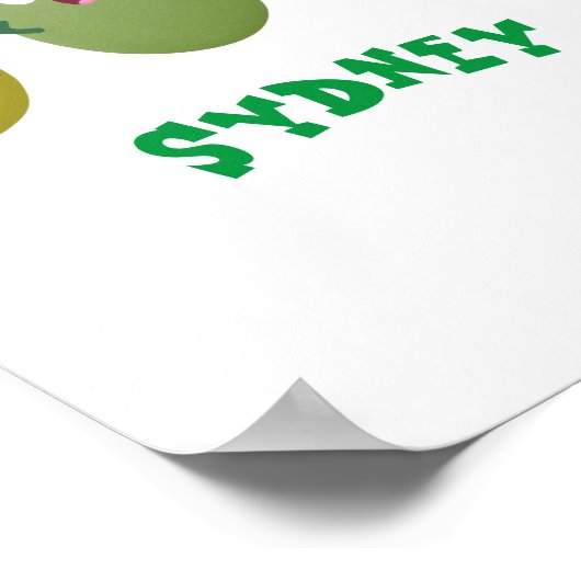 可愛いハッピーオリーブが漫画を歌う ポスター (角)