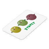 可愛いハッピーオリーブが漫画を歌う マグネット (左側)