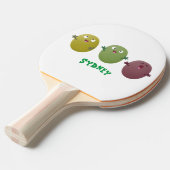 可愛いハッピーオリーブが漫画を歌う 卓球ラケット (正面アングル)