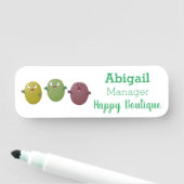 可愛いハッピーオリーブが漫画を歌う 名札 (インサイチュ)