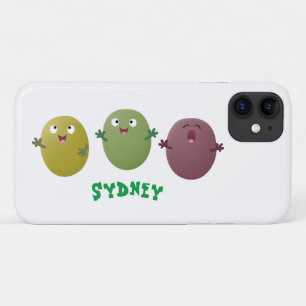 可愛いハッピーオリーブが漫画を歌う iPhone 11 ケース