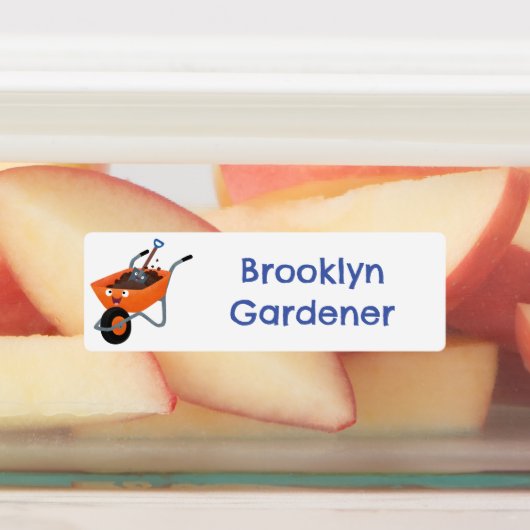 可愛いハッピーオレンジの車パーソナライズされた車 ラベル (貼付)