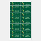 可愛いハッピーカメレオンパーソナライズされたアニメ ラベル (シート)