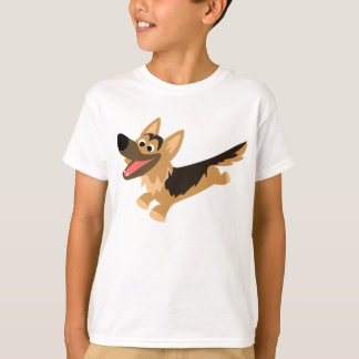 可愛いハッピーカートマンドイツの羊飼い子供Tシャツ Tシャツ