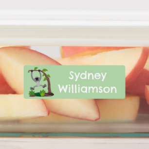 可愛いハッピーギボンフェイクパーソナライズされたター ラベル