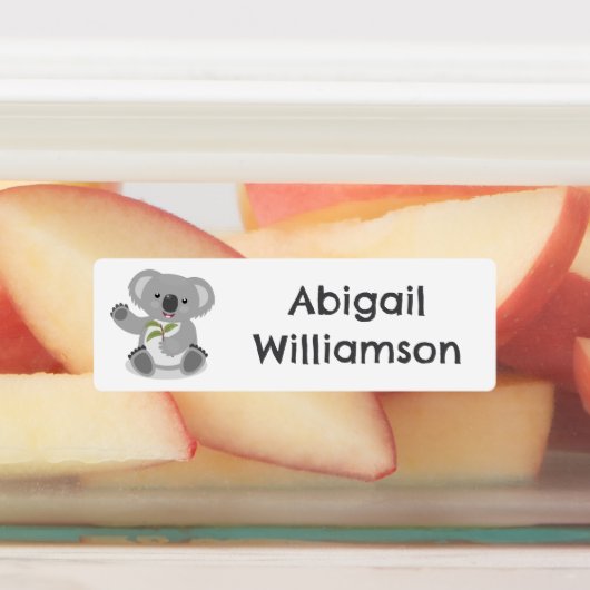 可愛いハッピーコアラパーソナライズされたー ラベル (貼付)