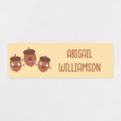 可愛いハッピーコーンが漫画を歌パーソナライズされたう ラベル (デザイン2)