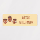 可愛いハッピーコーンが漫画を歌パーソナライズされたう ラベル (デザイン1)