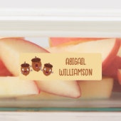 可愛いハッピーコーンが漫画を歌パーソナライズされたう ラベル (貼付)