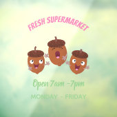 可愛いハッピーコーンが漫画を歌子供へう ウィンドウサイン (シート3)