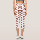 可愛いハッピーコーンが漫画を歌子供へう カプリレギンス (裏面)