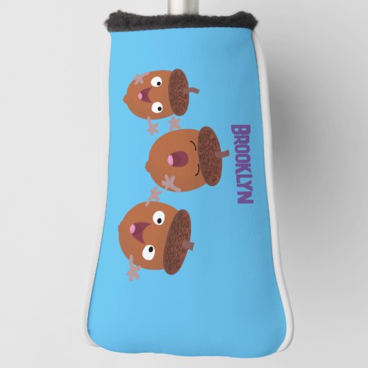 可愛いハッピーコーンが漫画を歌子供へう ゴルフヘッドカバー (回転90)