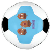 可愛いハッピーコーンが漫画を歌子供へう サッカーボール (回転)