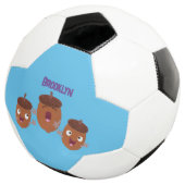 可愛いハッピーコーンが漫画を歌子供へう サッカーボール (3/4)