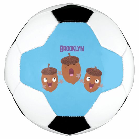 可愛いハッピーコーンが漫画を歌子供へう サッカーボール (正面)