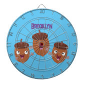 可愛いハッピーコーンが漫画を歌子供へう ダーツボード (正面)