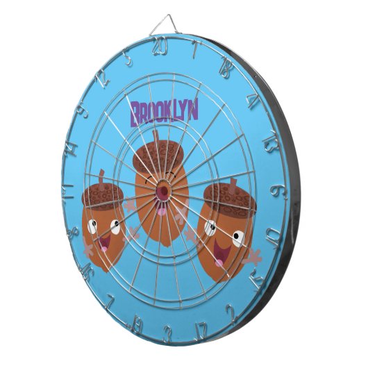 可愛いハッピーコーンが漫画を歌子供へう ダーツボード (正面右)