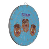 可愛いハッピーコーンが漫画を歌子供へう ダーツボード (正面左)