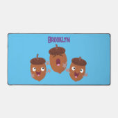 可愛いハッピーコーンが漫画を歌子供へう デスクマット (正面)