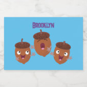 可愛いハッピーコーンが漫画を歌子供へう フードラベル (シングルラベル)