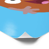 可愛いハッピーコーンが漫画を歌子供へう ポスター (コーナー)